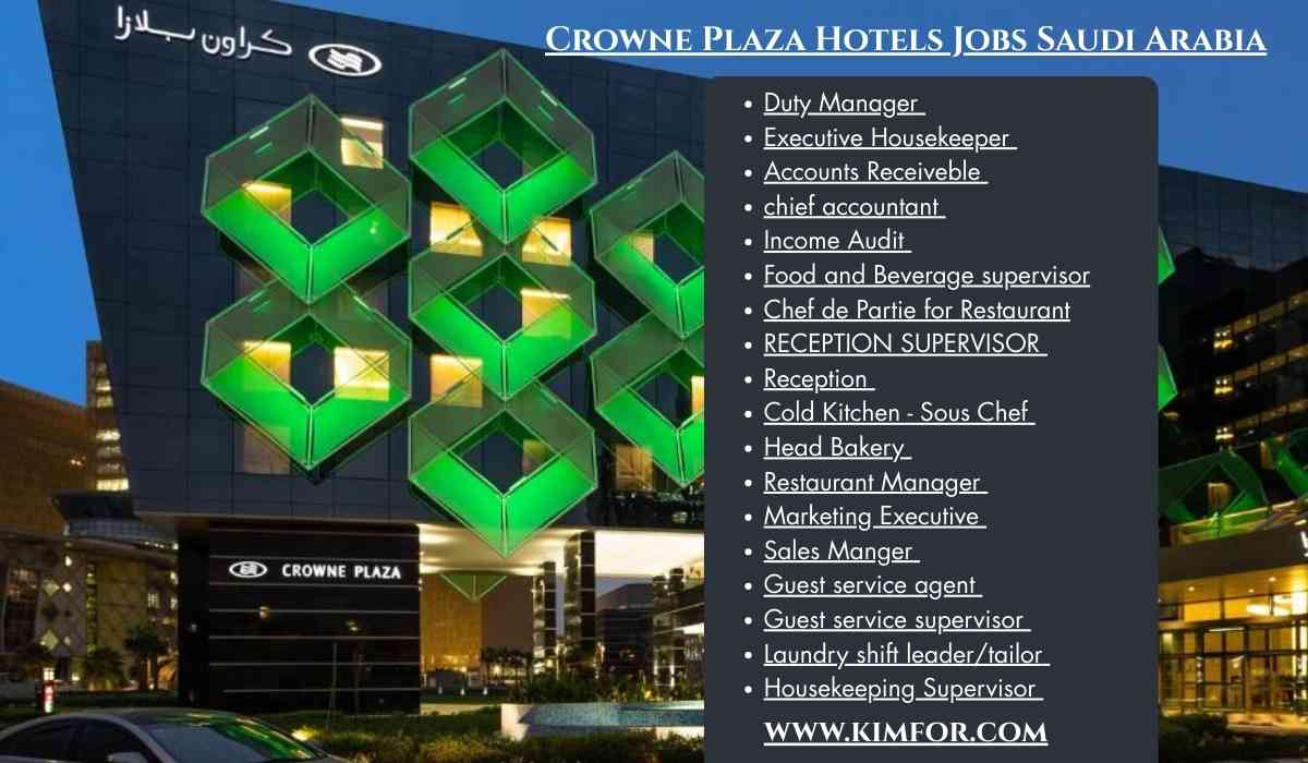 Crowne Plaza Hotels Jobs Saudi Arabia