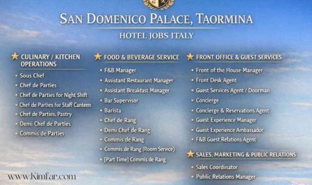 San Domenico Palace, Taormina Hotel Jobs Italy