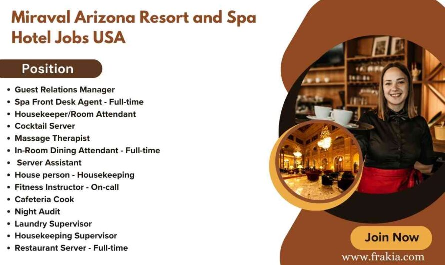 Miraval Arizona Resort and Spa Hotel Jobs USA