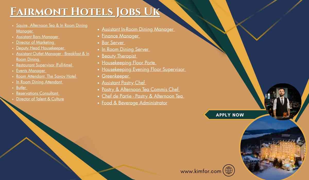 Fairmont Hotels Jobs Uk