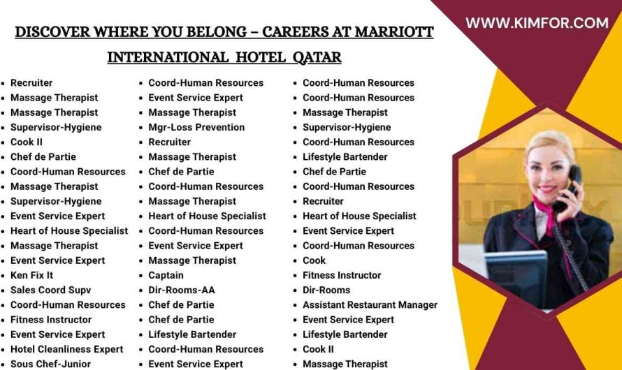 Marriott International Hotel Jobs Qatar
