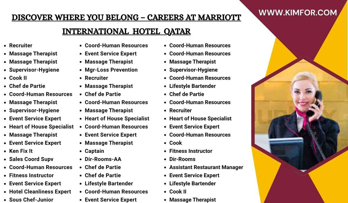 Marriott International Hotel Jobs Qatar