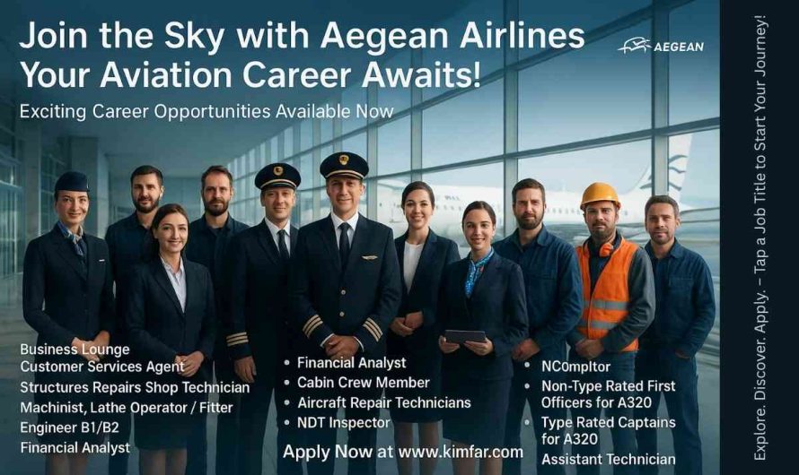 Start Your Aviation Career with Aegean Airlines