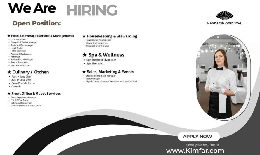 Mandarin Oriental Greece Careers – Join a World of Luxury Hospitality