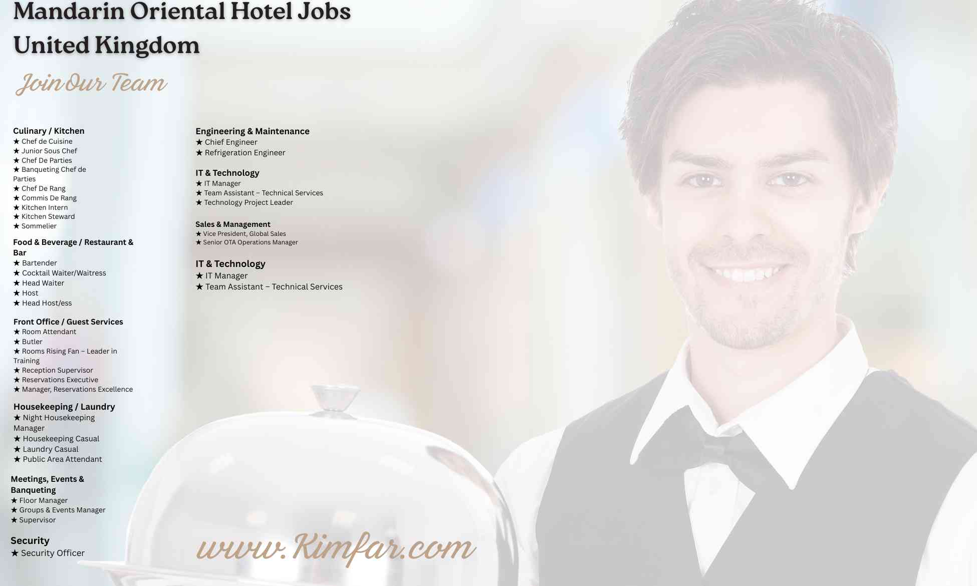 Mandarin Oriental Hotel Jobs United Kingdom