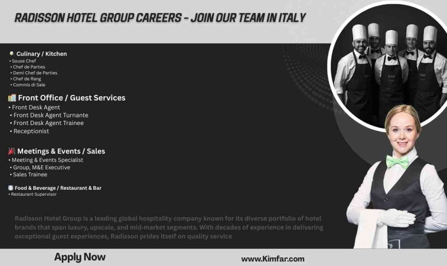Radisson Hotel Group Careers – Join Our Team in Italy