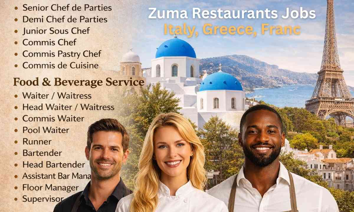 Zuma Restaurants Jobs Italy, Greece, Franc